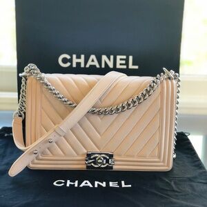 Chanel New Medium Boy in Pink Leather